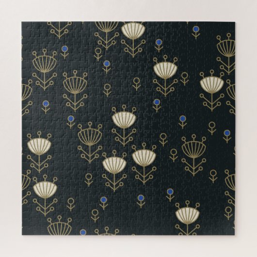 エスニック花：ヴィンテージ装飾デザイン ジグソーパズル (縦)