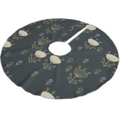 エスニック花:ヴィンテージ装飾デザイン ブラッシュドポリエステルツリースカート (アングル)