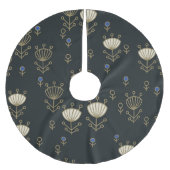 エスニック花:ヴィンテージ装飾デザイン ブラッシュドポリエステルツリースカート (正面)