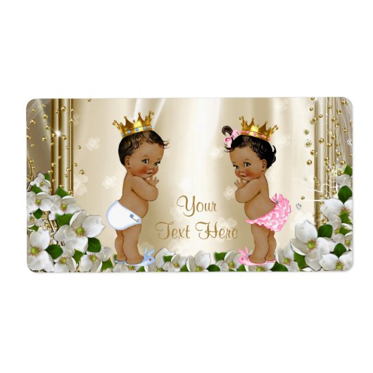 エスニック赤ちゃんシャワー水ボトルラベル ラベル (正面)