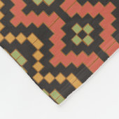 エスニック赤黒緑の部族エジプト フリースブランケット (角)