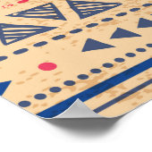 エスニック部族ヴィンテージのシームレスなパターン ポスター (角)