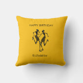 エスニック・アフリカ・アート・カーニバル・ダンス クッション (裏面)