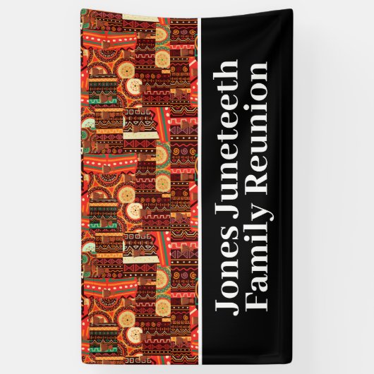 エスニック・アフロセントリック・ケンテの部族パターンの荷物 横断幕 (縦)