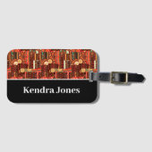 エスニック アフロセントリック ケンテ トライバル パターン 旅行鞄 ラゲッジタグ (正面横)