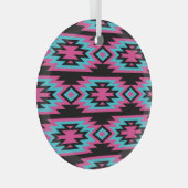 エスニック・アメリカン・インアステカド:モティフ。 ガラスオーナメント (正面右)