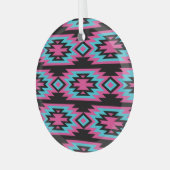 エスニック・アメリカン・インアステカド:モティフ。 ガラスオーナメント (正面左)