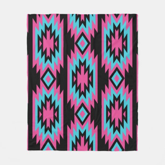 エスニック・アメリカン・インアステカド:モティフ。 フリースブランケット (正面)