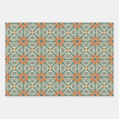 エスニック・アメリカン・ボホ・アート・パターン・セット1 ラッピングペーパーシート (正面3)