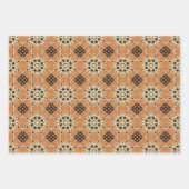 エスニック・アメリカン・ボホ・アート・パターン・セット1 ラッピングペーパーシート (正面2)