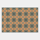 エスニック・アメリカン・ボホ・アート・パターン・セット1 ラッピングペーパーシート (正面)