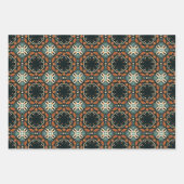 エスニック・アメリカン・ボホ・アート・パターン・セット2 ラッピングペーパーシート (正面3)