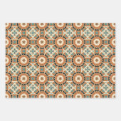 エスニック・アメリカン・ボホ・アート・パターン・セット2 ラッピングペーパーシート (正面)