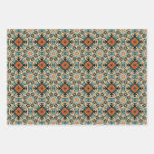 エスニック・アメリカン・ボホ・アート・パターン・セット3 ラッピングペーパーシート (正面)