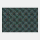 エスニック・アメリカン・ボホ・アート・パターン・セット4 ラッピングペーパーシート (正面3)