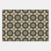 エスニック・アメリカン・ボホ・アート・パターン・セット4 ラッピングペーパーシート (正面2)