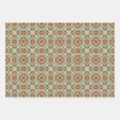 エスニック・アメリカン・ボホ・アート・パターン・セット6 ラッピングペーパーシート (正面2)