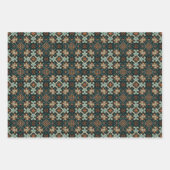 エスニック・アメリカン・ボホ・アート・パターン・セット7 ラッピングペーパーシート (正面3)