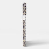 エスニック・オリエンタルオーナメント刺繍の装飾パターン iPhoneケース (右側面)