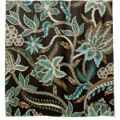 エスニック・オーナメント・エレとのシームレス日本のなパターン シャワーカーテン (正面)