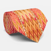 エスニック・シェブロン・ダマスク、金ゴールド、サビ、クリーム ネクタイ (ロール)