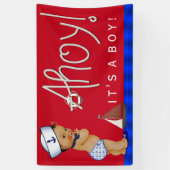 エスニック・セーラーベビー航海の・ベビーシャワー 横断幕 (縦)