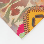 エスニック・デジタル・抽象芸術のシームレス・パターン フリースブランケット (角)