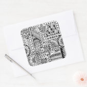 エスニック・ドードル スクエアシール (封筒)