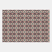 エスニック・ナバホ部族の幾何学的シームレスパターン ラッピングペーパーシート (正面2)