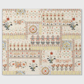 エスニック・パイルを持つシームレスな美しいムガルフローラ ラッピングペーパー (フラット)