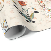 エスニック・パイルを持つシームレスな美しいムガルフローラ ラッピングペーパー (ロールコーナー)