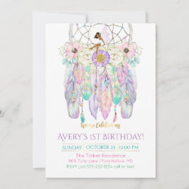 エスニック·フェアリー·ドリームキャッチャー·ボホーの羽矢 招待状