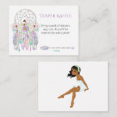 エスニック フェアリー ドリーム キャッチャー 羽根 おむつ ラッフル エンクロージャーカード (正面/裏面)