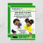 エスニック・フットボール・ジェンダーが赤ちゃんシャワーを明らかにする 招待状 (正面/裏面)