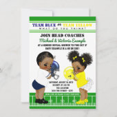 エスニック・フットボール・ジェンダーが赤ちゃんシャワーを明らかにする 招待状 (正面)