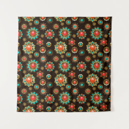 エスニック・ブルックスのシームレスなパターン タペストリー