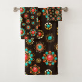 エスニック・ブルックスのシームレスなパターン バスタオルセット (インサイチュ)