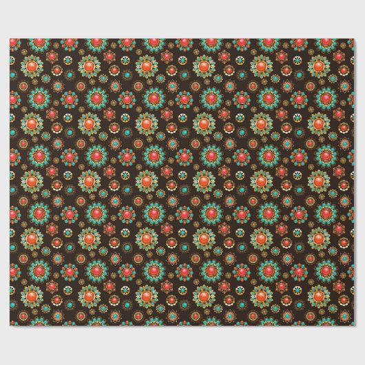 エスニック・ブルックスのシームレスなパターン ラッピングペーパー (フラット)