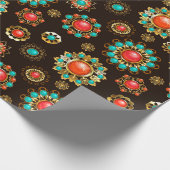 エスニック・ブルックスのシームレスなパターン ラッピングペーパー (角)