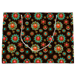 エスニック・ブルックスのシームレスなパターン ラージペーパーバッグ