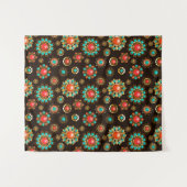 エスニック·ブローチの継ぎ目のない模様 タペストリー (正面(横))