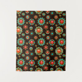 エスニック·ブローチの継ぎ目のない模様 タペストリー