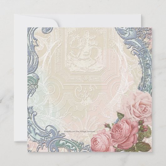 エスニック・プリンスとプリンセス・ツイン・ベビーシャワー 招待状 (裏面)