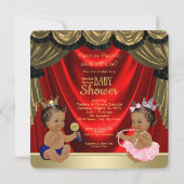 エスニック・プリンスプリンセスジェンダーがシャワーを明らかにする 招待状 (裏面)