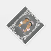 エスニック・プリンスプリンセスジェンダーが赤ちゃんシャワーを明かす スタンダードランチョンナプキン (角)