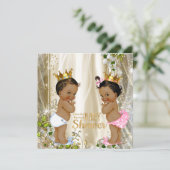 エスニック・プリンスプリンセスジェンダーが赤ちゃんシャワーを明かす 招待状 (スタンド正面)