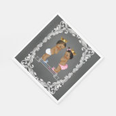 エスニック・プリンスプリンセスジェンダーの発表 スタンダードランチョンナプキン (角)