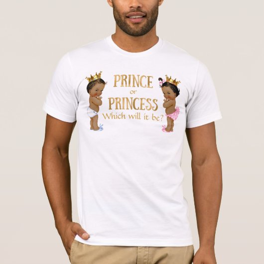 エスニック プリンス プリンセス 性別お披露目 Tシャツ (正面)