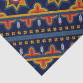 エスニック・ボヘミアン・オレンジ・スター・ネイビー・デコパージュ 薄葉紙 (詳細)