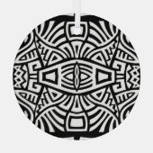 エスニック・ボホ：ヴィンテージトレンディー ガラスオーナメント (裏面)